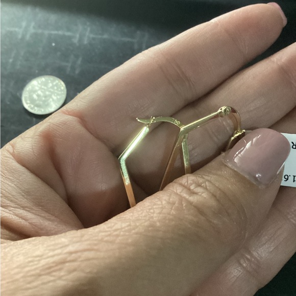 18K Solid Gold Quad design dangling earring Authenticity Guaranteed - Picture 4 of 8